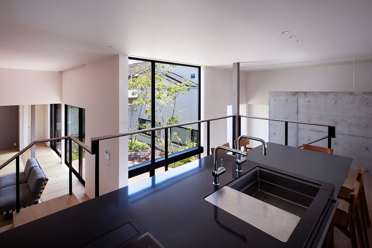 中庭を囲む平屋の家 設計監理 事例